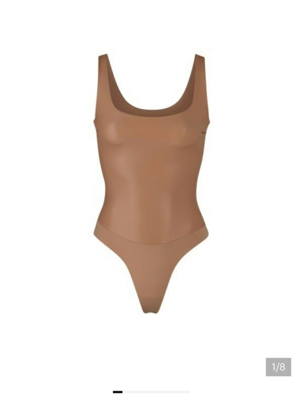 SKIMS Sculpting Scoop Neck Bodysuit in Brown